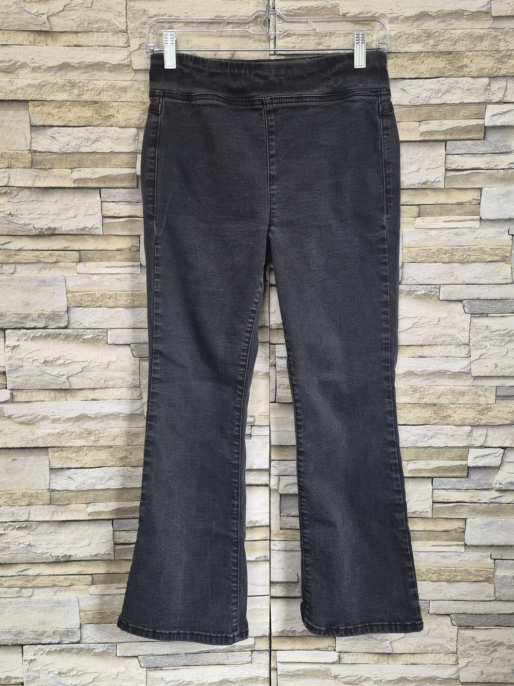 ​We The Free Flare Pants Women's Size S Black Pull On Stretch Denim Boho Casual